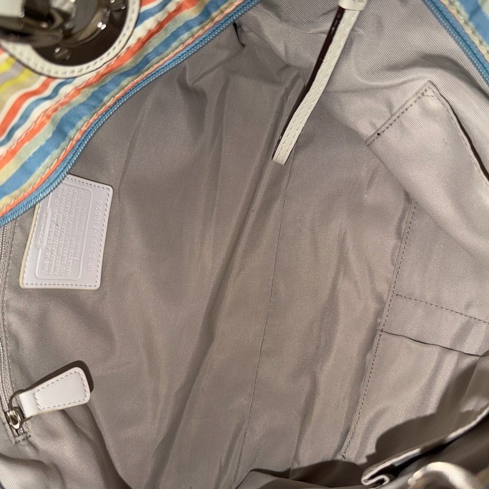 Coach Multicolor Striped Tote Bag - Picture 12 of 14